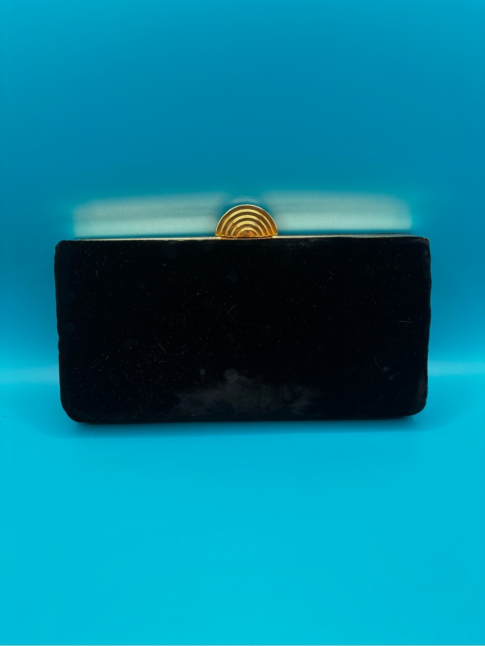 1950s Morris Moskowitz Art Deco Velvet Clutch